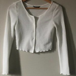 Shein button up cropped sweater